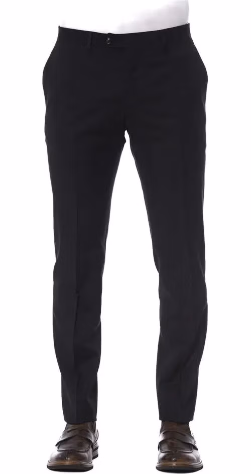 Trussardi Black Virgin Wool Men Pant