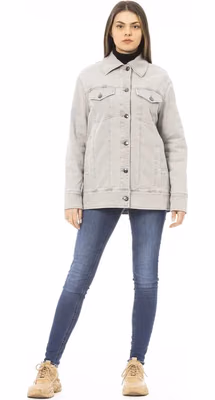Gray Cotton Women Jacket
