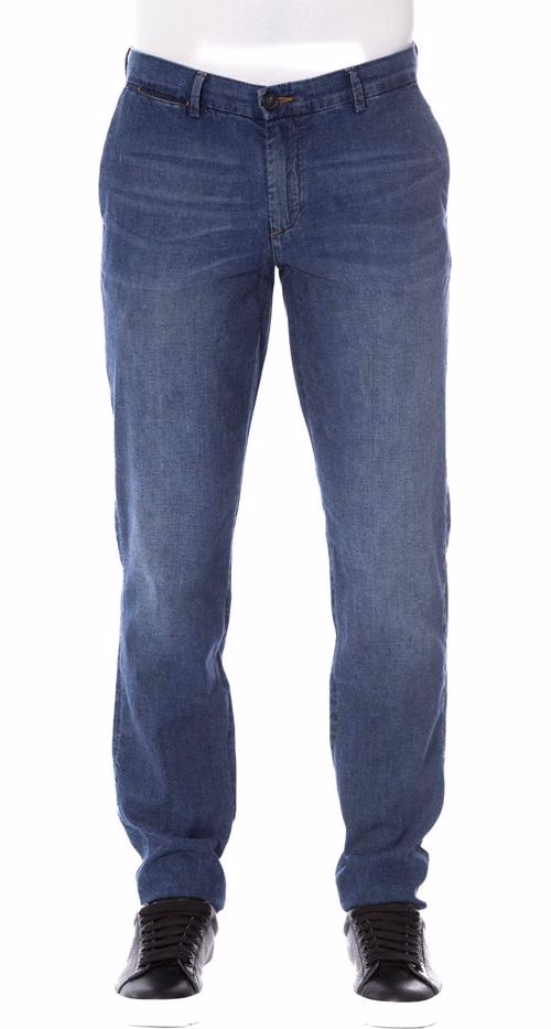 Trussardi Jeans Blue Cotton Men Jeans