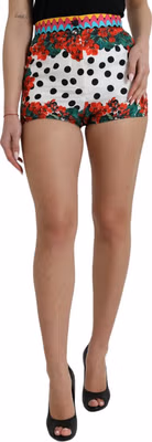 Multicolor Floral Polka Dot Hot Pants Shorts
