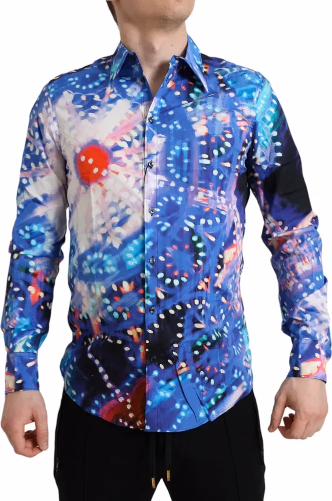 Dolce & Gabbana Multicolor Luminarie Slim MARTINI Shirt