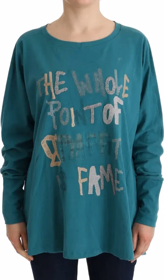 John Galliano Green Cotton Oversized Sweater