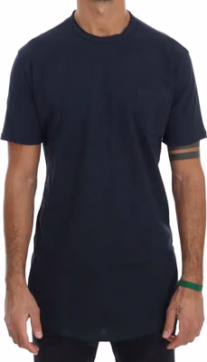 Blue Cotton Crewneck T-Shirt