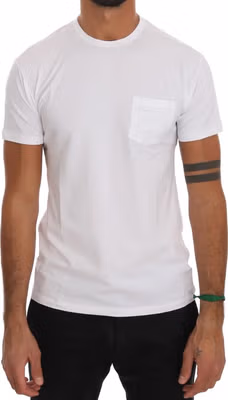 White Cotton Crewneck T-Shirt