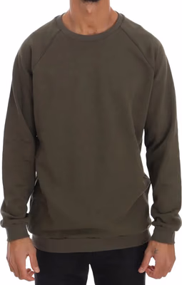 Green Crewneck Cotton Sweater