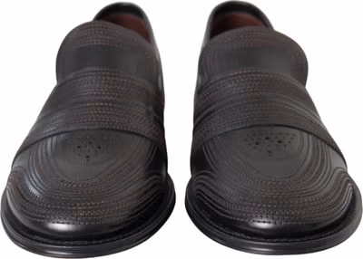 Black Brown Leather Loafer Men Dress Shoes