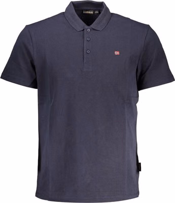 Blue Cotton Polo Shirt