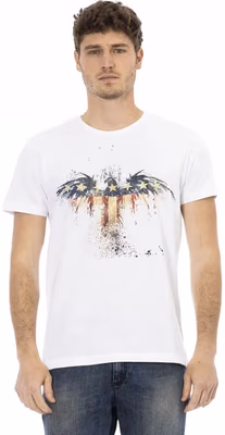 White Cotton Men T-Shirt