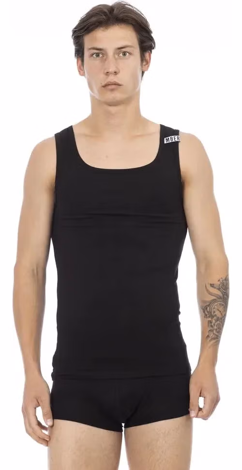 Bikkembergs Black Cotton Men's Tank Top
