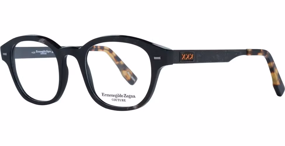 Ermenegildo Zegna Brown Horn Glasses (Frames)