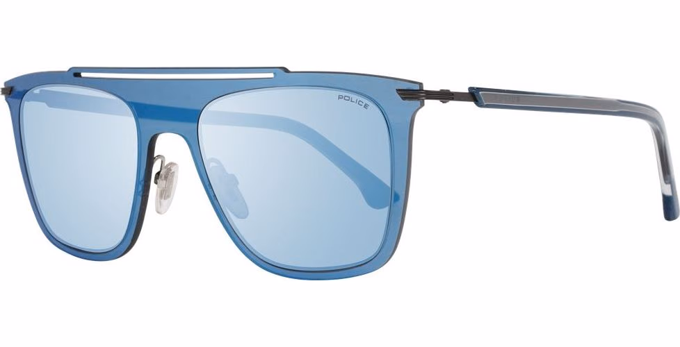 Police Blue Plastic Sunglasses