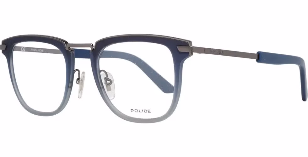 Police Blue Metal & Plastic Glasses (Frames)