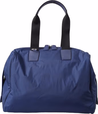 Blue Nylon Calfskin Hand Shoulder Duffel Bag