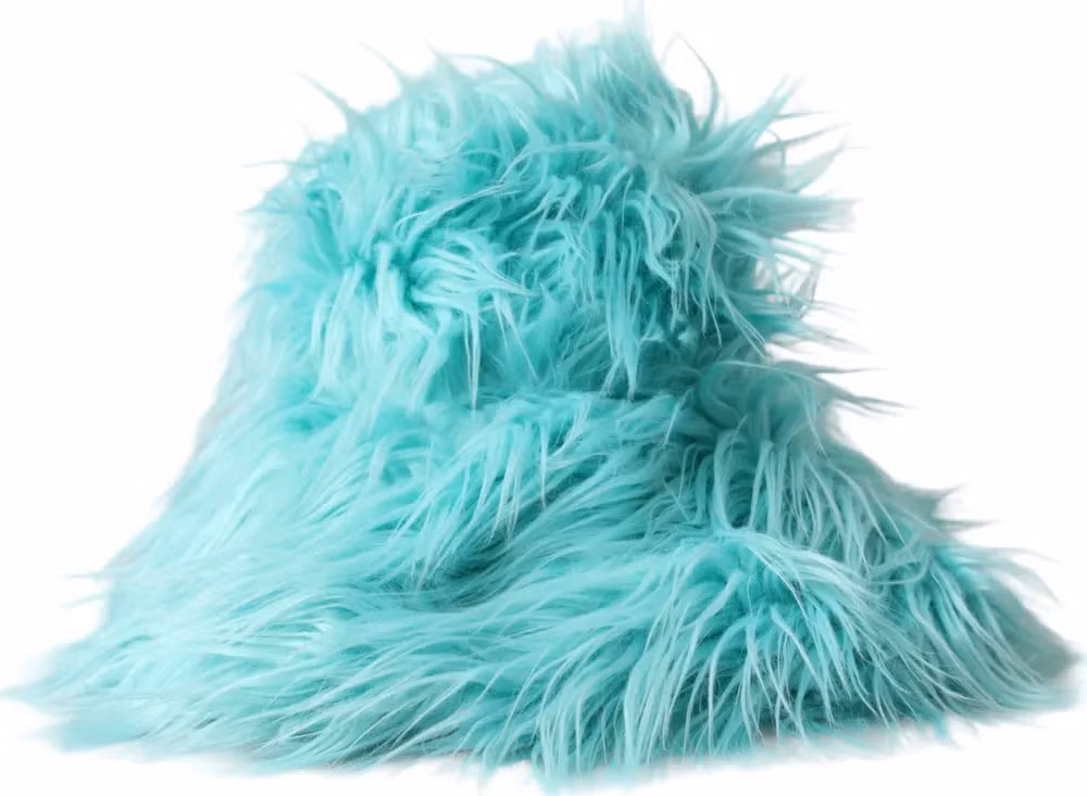Dolce & Gabbana Mint Green Acrylic Fur Womens Bucket Hat