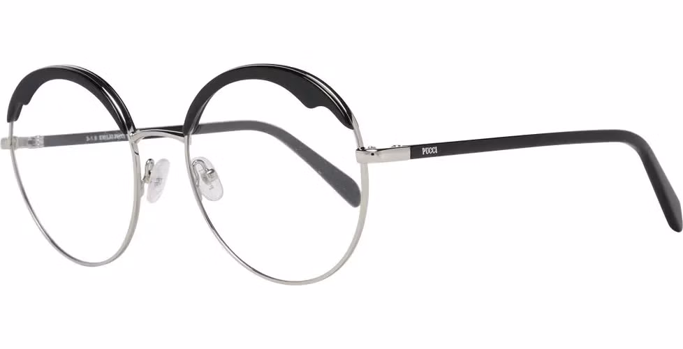 Emilio Pucci Black Metal & Plastic Glasses (Frames)