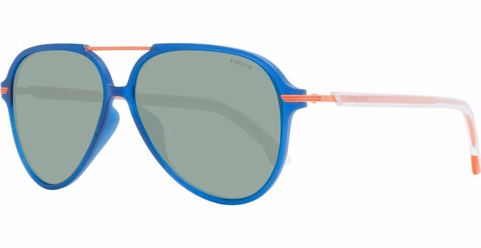 Police Blue Plastic Sunglasses
