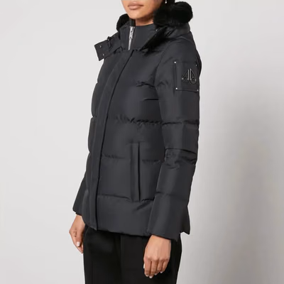Black Polyester Jacket & Coat