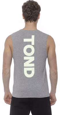 Gray Cotton Men Tank Top
