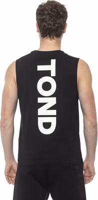 Black Cotton Men Tank Top