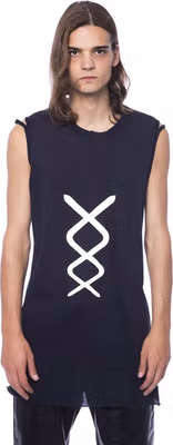 Black Cotton Men Tank Top