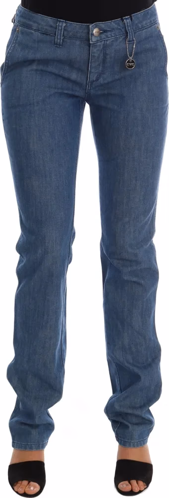 Costume National Blue Wash Cotton Slim Denim Jeans