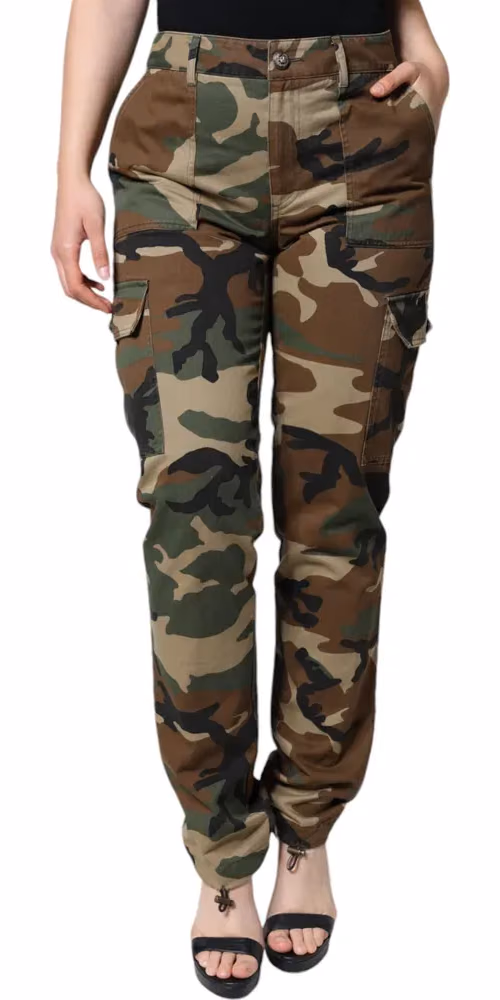 Dolce & Gabbana Multicolor Camouflage Cargo Pants
