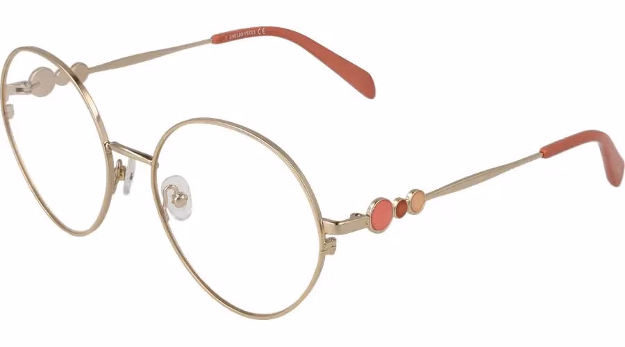 Emilio Pucci Gold Metal Glasses (Frames)
