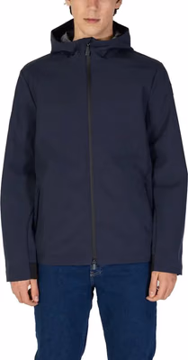 Blue Polyester Shell Jacket