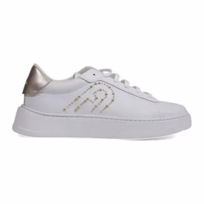 White Polyethylene Low Top Sneakers