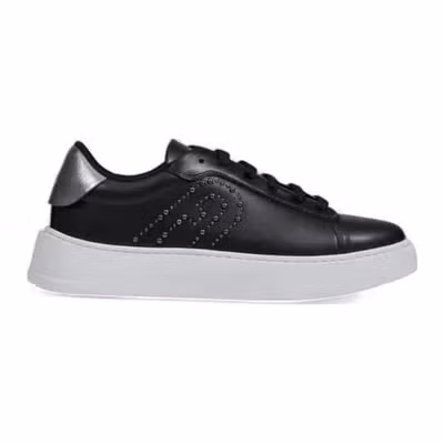 Black Polyethylene Low Top Sneakers