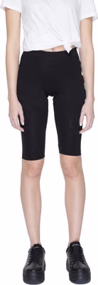 Black Cotton Bermuda Shorts