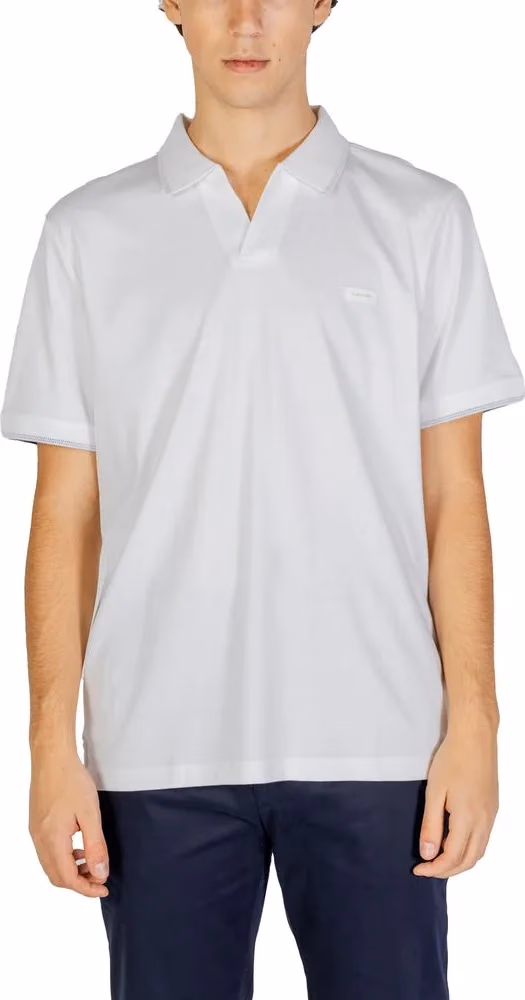 Calvin Klein Jeans White Cotton Polo Shirt