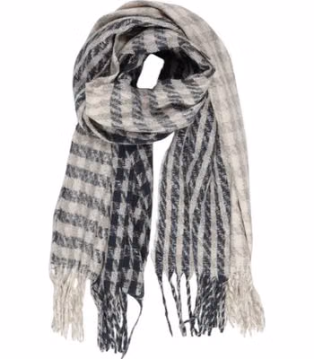 Gray Recycled Polyester Scarf