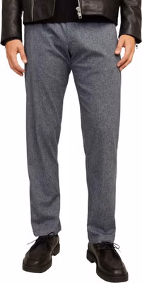 Gray Cotton Casual Pants
