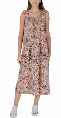 Multicolor Cotton Long Dress