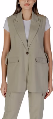 Green Polyester Waistcoat