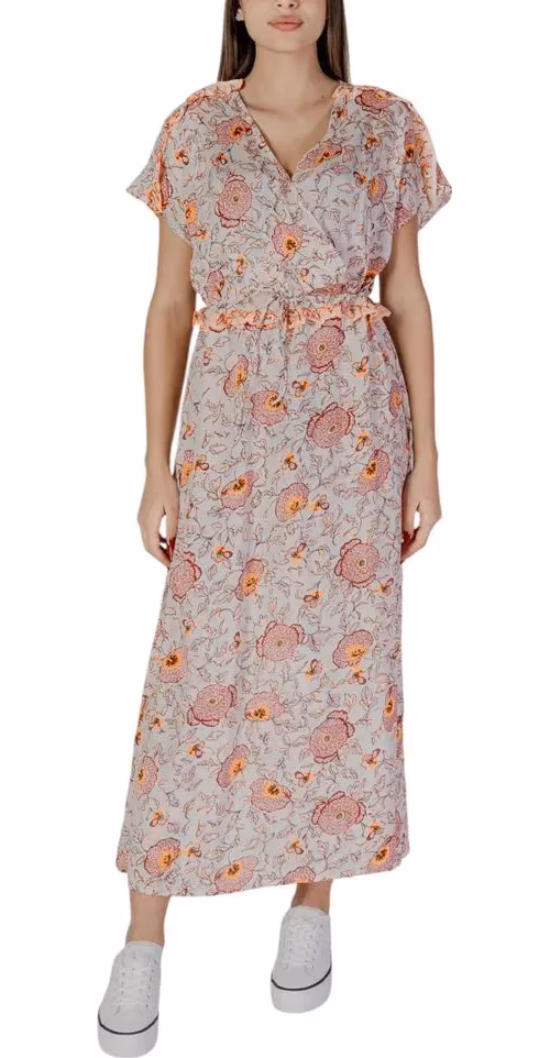B.Young Multicolor Cotton Long Dress