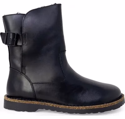 Black Leather Ankle Boots