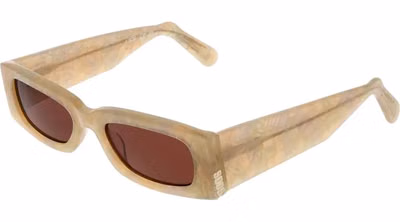 Beige Plastic Sunglasses