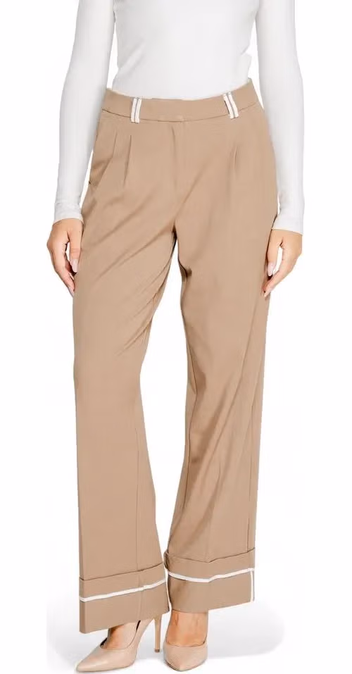 Only Brown Recycled Polyester Casual Pants