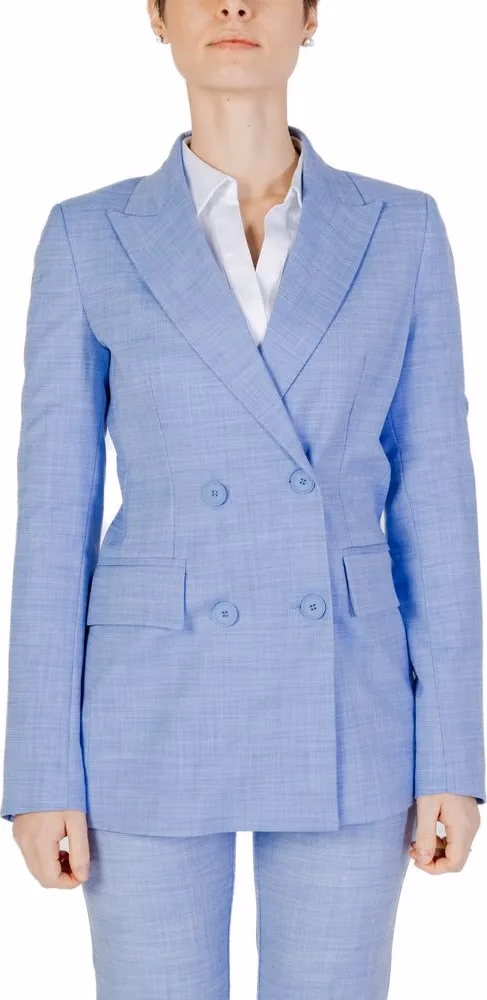 Sandro Ferrone Blue Viscose Blazer