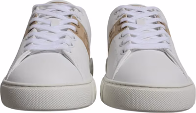 White Brown Greca Print TPU Low Top Men Sneakers Shoes