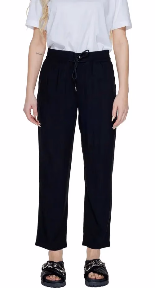 Street One Black Viscose Casual Pants