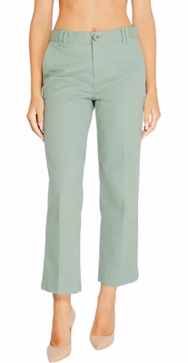 Turquoise Cotton Chino Pants