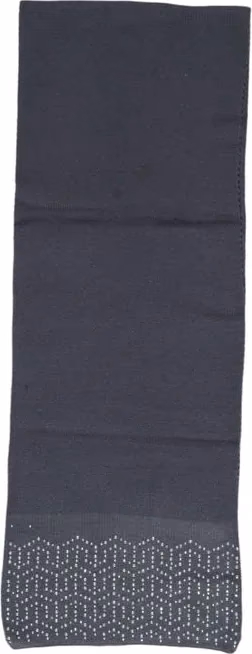 Pieces Gray Polyester Scarf