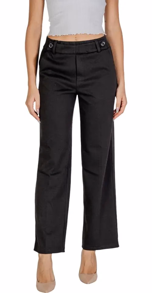 Street One Black Polyester Casual Pants
