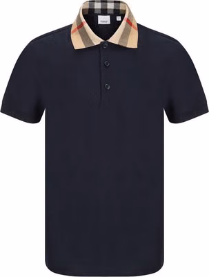 Blue Cotton Polo Shirt