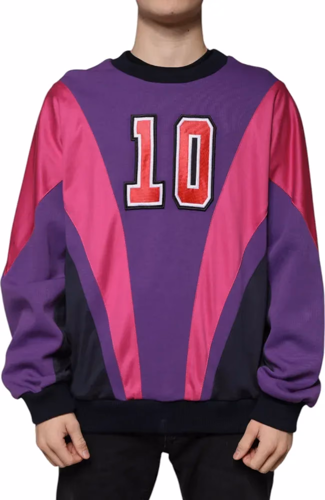 Dolce & Gabbana Multicolor Crew Neck Men Sweatshirt Sweater