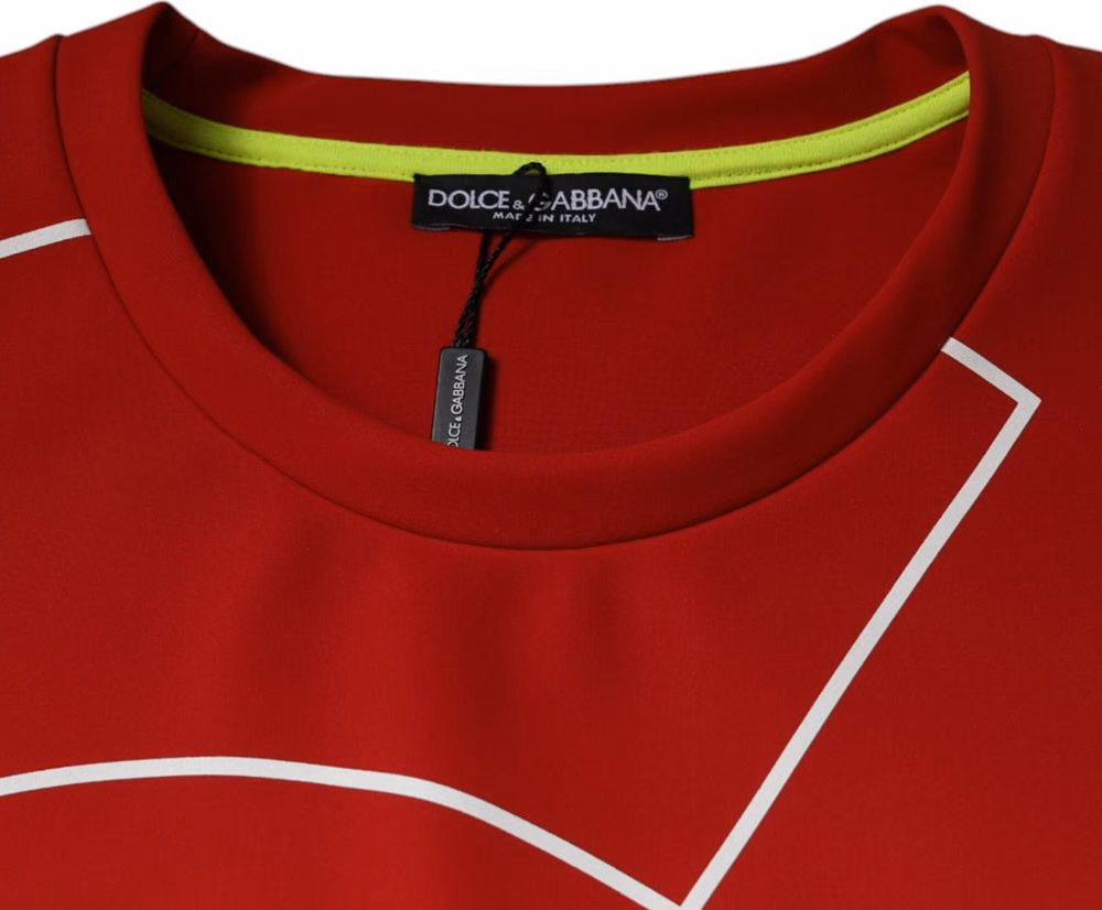 Dolce & Gabbana Multicolor Logo Cotton Men Crew Neck T-shirt