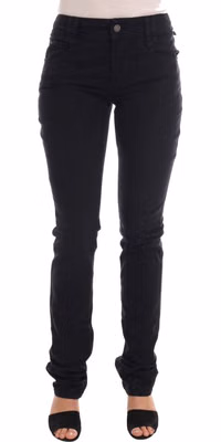 Black Cotton Denim Stretch Regular Fit Jeans